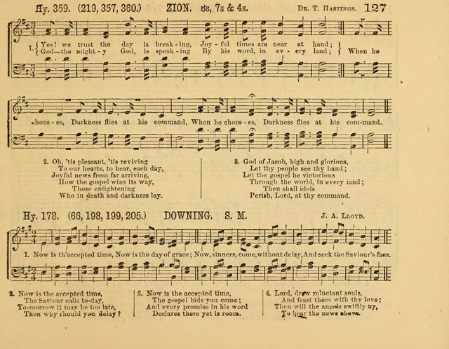The New Sabbath School Hosanna: enlarged and improved: a choice collection of popular hymns and tunes, original and selected: for the Sunday school and the family circle... page 127