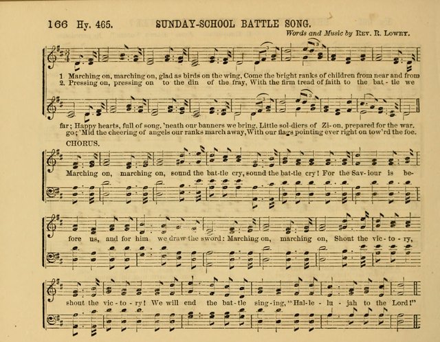 The New Sabbath School Hosanna: enlarged and improved: a choice collection of popular hymns and tunes, original and selected: for the Sunday school and the family circle... page 166