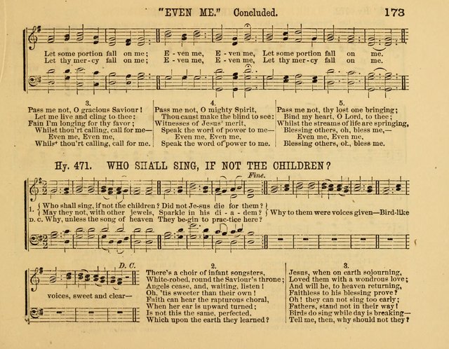The New Sabbath School Hosanna: enlarged and improved: a choice collection of popular hymns and tunes, original and selected: for the Sunday school and the family circle... page 173
