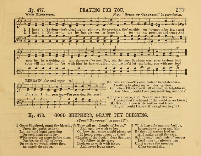 The New Sabbath School Hosanna: enlarged and improved: a choice collection of popular hymns and tunes, original and selected: for the Sunday school and the family circle... page 177