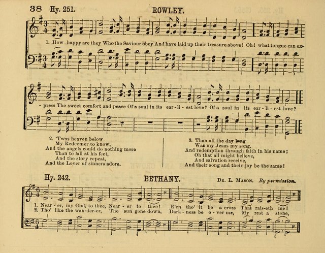 The New Sabbath School Hosanna: enlarged and improved: a choice collection of popular hymns and tunes, original and selected: for the Sunday school and the family circle... page 38