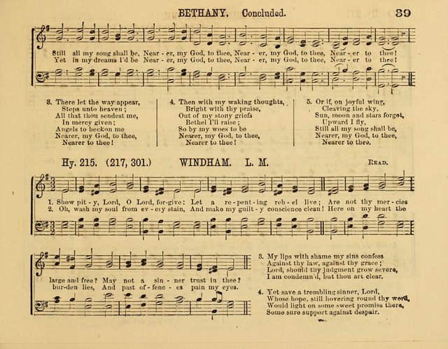 The New Sabbath School Hosanna: enlarged and improved: a choice collection of popular hymns and tunes, original and selected: for the Sunday school and the family circle... page 39