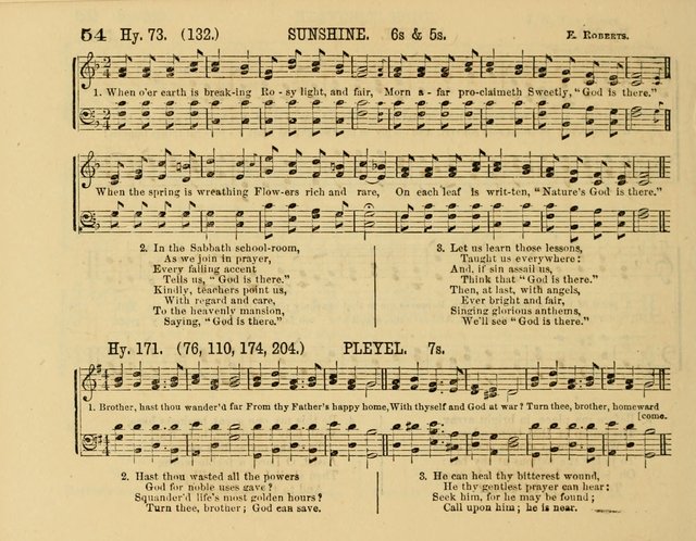 The New Sabbath School Hosanna: enlarged and improved: a choice collection of popular hymns and tunes, original and selected: for the Sunday school and the family circle... page 54