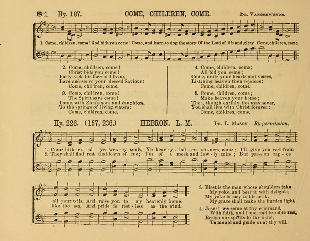 The New Sabbath School Hosanna: enlarged and improved: a choice collection of popular hymns and tunes, original and selected: for the Sunday school and the family circle... page 84