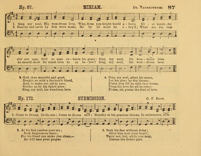 The New Sabbath School Hosanna: enlarged and improved: a choice collection of popular hymns and tunes, original and selected: for the Sunday school and the family circle... page 87