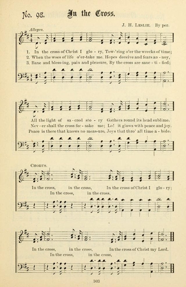 The New Song: for the Sunday school, societies of Christian Endeavor, and other religious exercises page 103