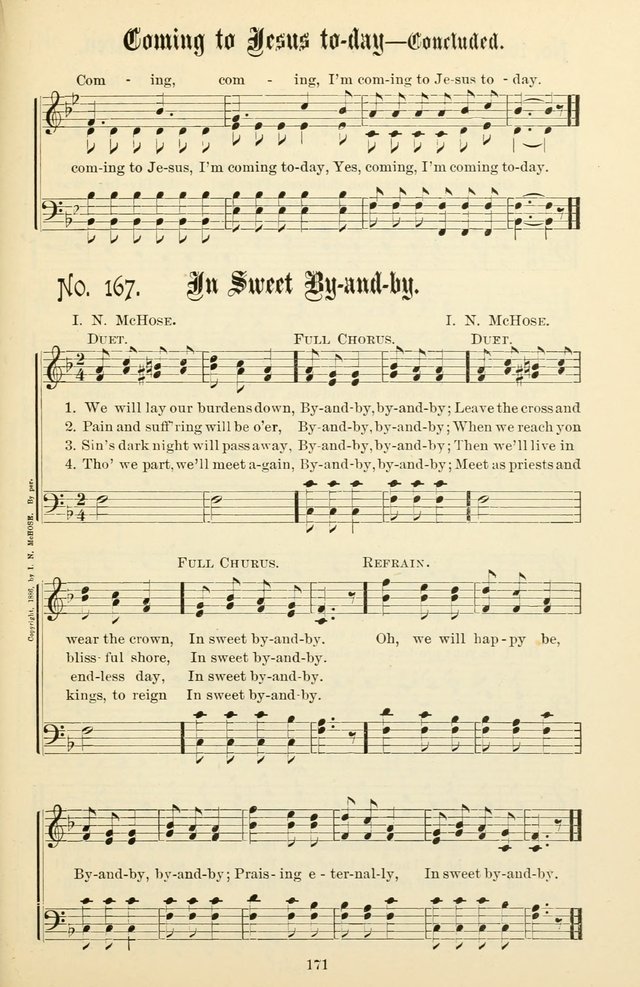 The New Song: for the Sunday school, societies of Christian Endeavor, and other religious exercises page 171