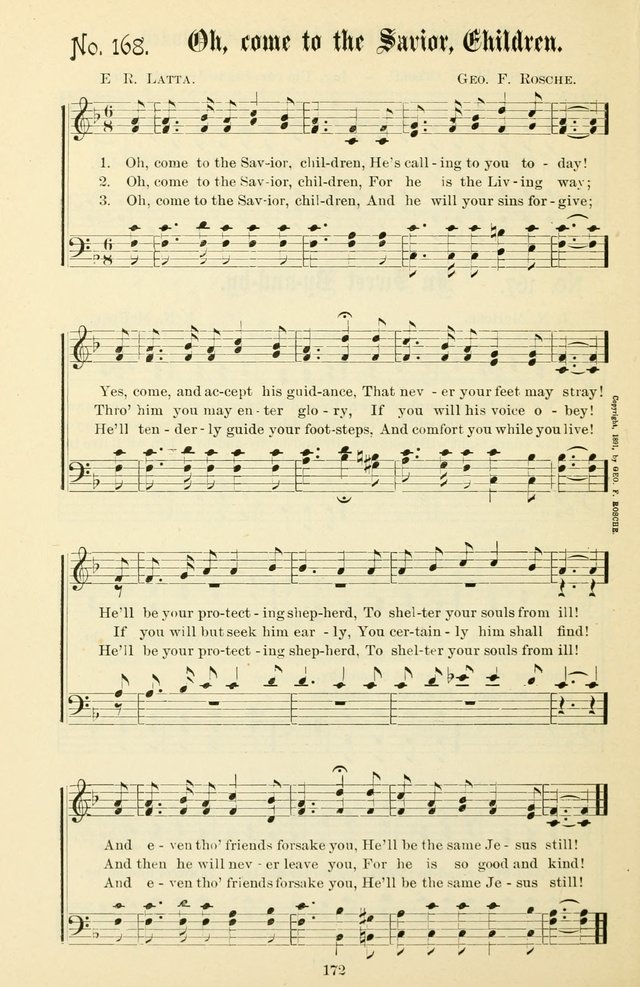 The New Song: for the Sunday school, societies of Christian Endeavor, and other religious exercises page 172