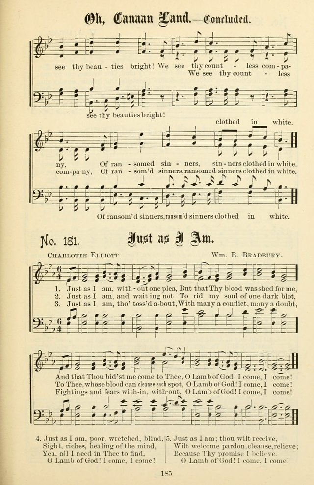 The New Song: for the Sunday school, societies of Christian Endeavor, and other religious exercises page 185