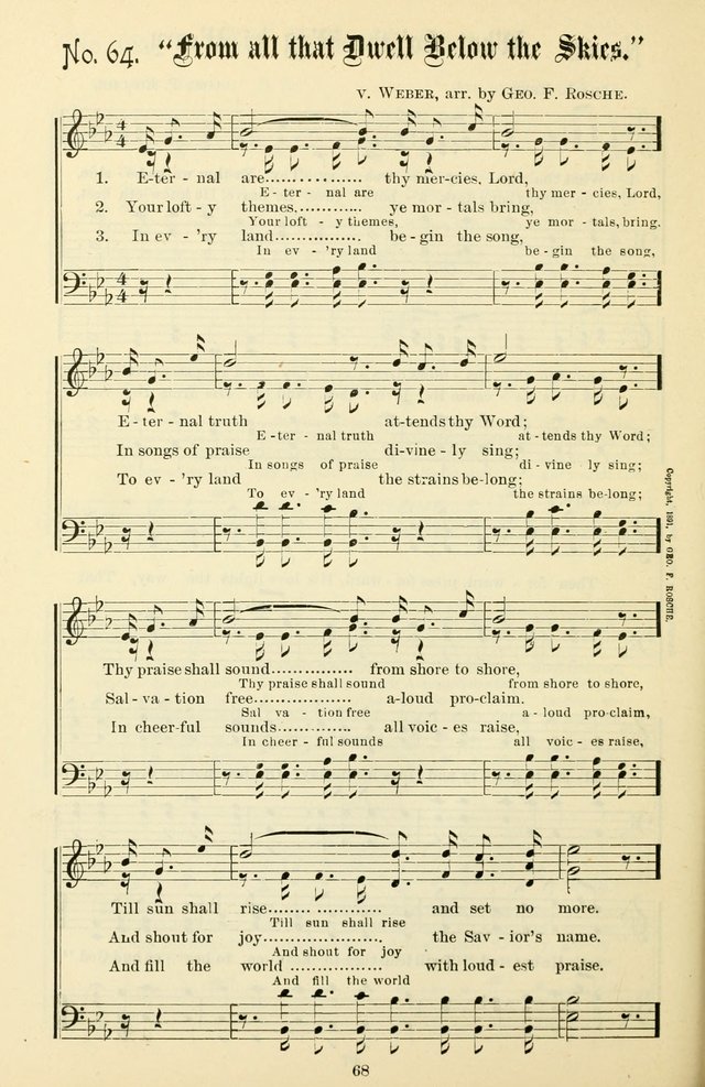 The New Song: for the Sunday school, societies of Christian Endeavor, and other religious exercises page 68