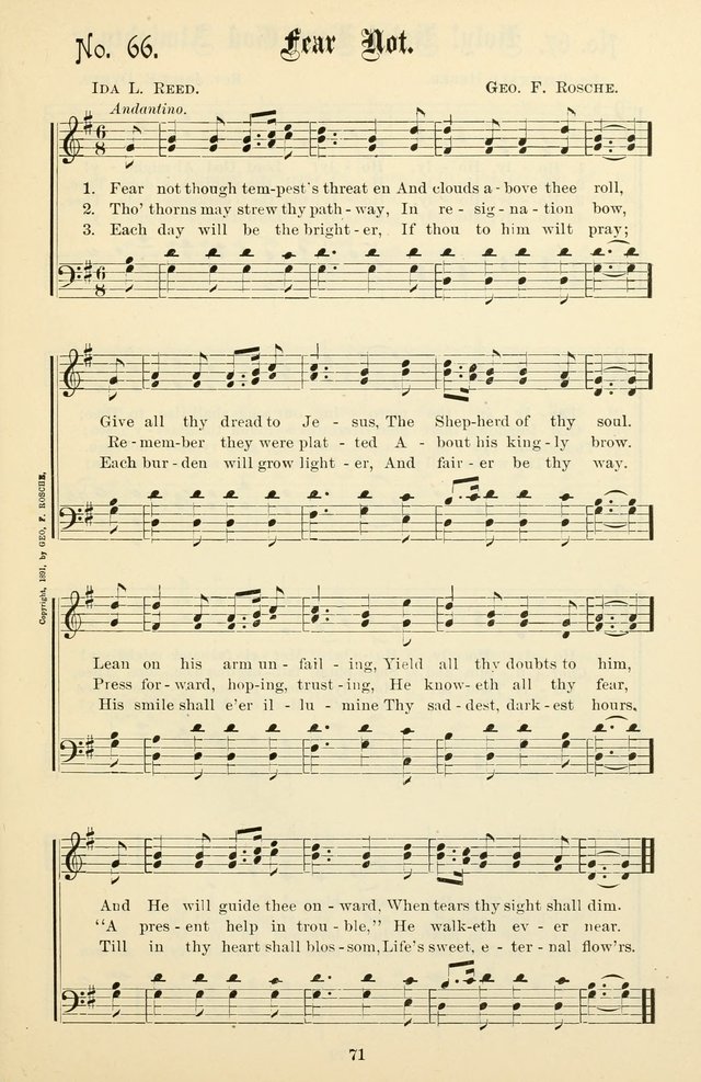 The New Song: for the Sunday school, societies of Christian Endeavor, and other religious exercises page 71