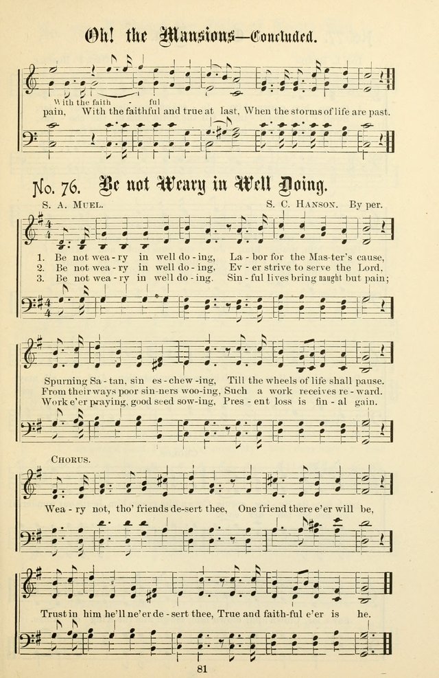 The New Song: for the Sunday school, societies of Christian Endeavor, and other religious exercises page 81