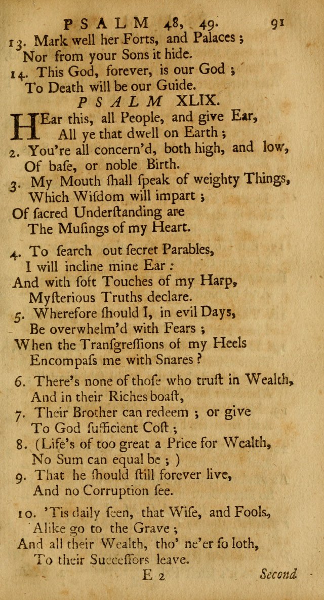 A New Version of the Psalms of David: Fitted to the Tunes Used in the Churches, With Several Hymns Out of the Old, and New, Testament page 100