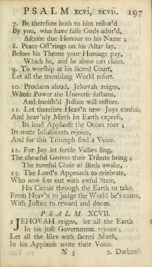 A New Version of the Psalms of David: Fitted to the Tunes Used in Churches page 197