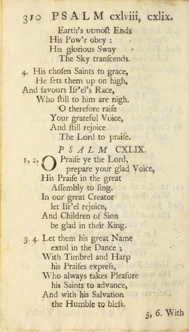 A New Version of the Psalms of David: Fitted to the Tunes Used in Churches page 310