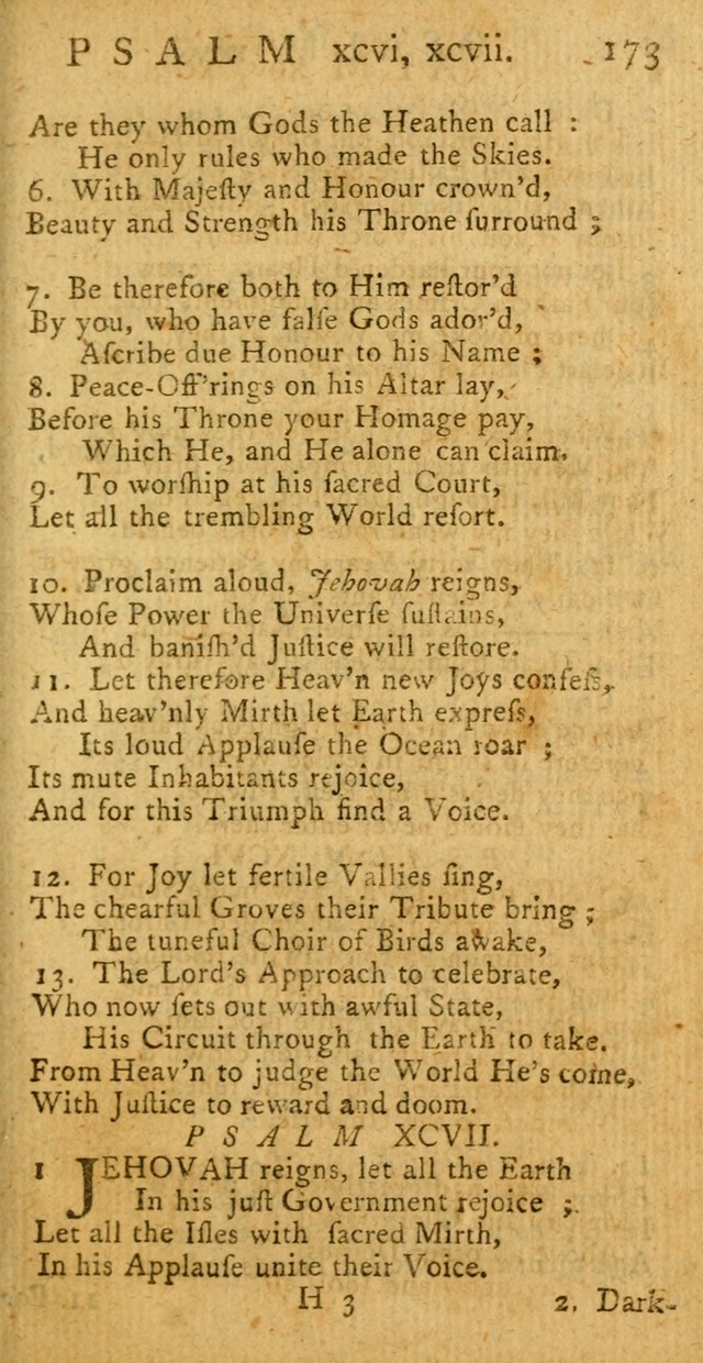 A New Version of the Psalms of David: fitted to the Tunes used in Churches page 173