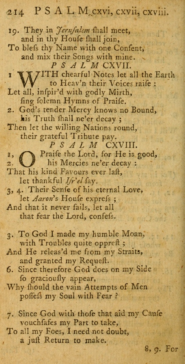A New Version of the Psalms of David: fitted to the Tunes used in Churches page 214