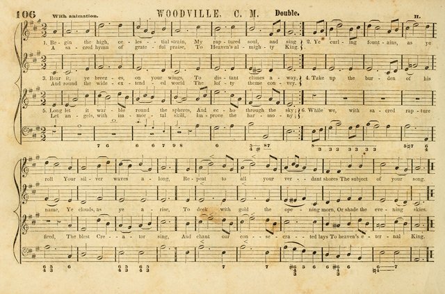 The New York Choralist: a new and copious collection of Psalm and hymn tunes adapted to all the various metres in general use with a large variety of anthems and set pieces page 106