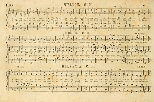 The New York Choralist: a new and copious collection of Psalm and hymn tunes adapted to all the various metres in general use with a large variety of anthems and set pieces page 116
