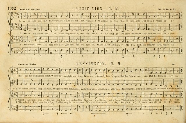 The New York Choralist: a new and copious collection of Psalm and hymn tunes adapted to all the various metres in general use with a large variety of anthems and set pieces page 132