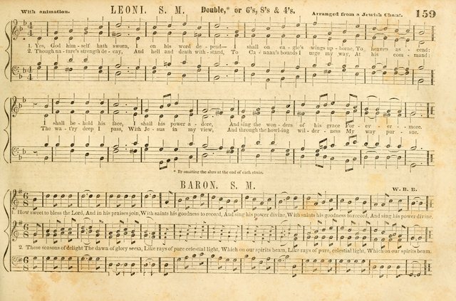 The New York Choralist: a new and copious collection of Psalm and hymn tunes adapted to all the various metres in general use with a large variety of anthems and set pieces page 159