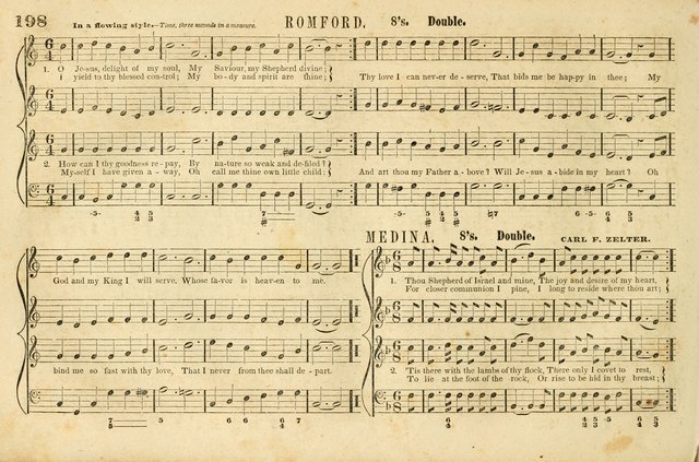 The New York Choralist: a new and copious collection of Psalm and hymn tunes adapted to all the various metres in general use with a large variety of anthems and set pieces page 198