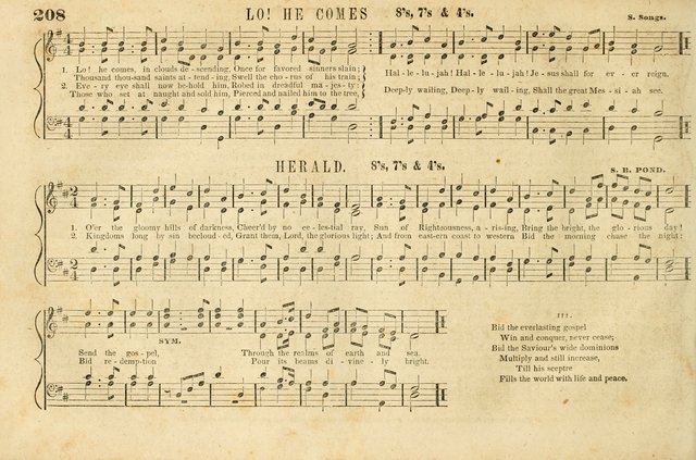 The New York Choralist: a new and copious collection of Psalm and hymn tunes adapted to all the various metres in general use with a large variety of anthems and set pieces page 208