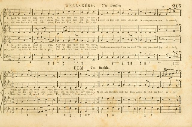 The New York Choralist: a new and copious collection of Psalm and hymn tunes adapted to all the various metres in general use with a large variety of anthems and set pieces page 215