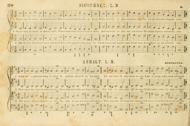 The New York Choralist: a new and copious collection of Psalm and hymn tunes adapted to all the various metres in general use with a large variety of anthems and set pieces page 38