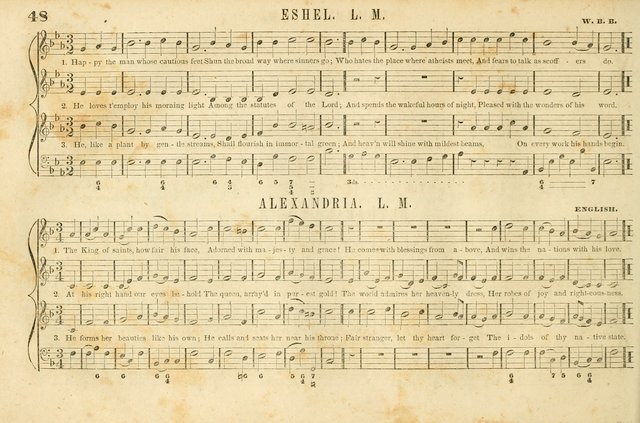 The New York Choralist: a new and copious collection of Psalm and hymn tunes adapted to all the various metres in general use with a large variety of anthems and set pieces page 48