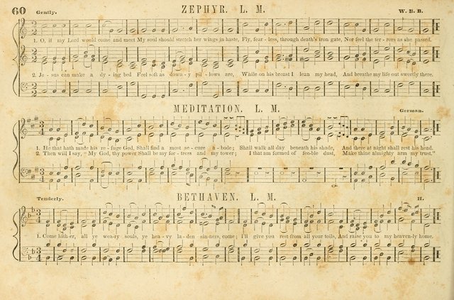 The New York Choralist: a new and copious collection of Psalm and hymn tunes adapted to all the various metres in general use with a large variety of anthems and set pieces page 60