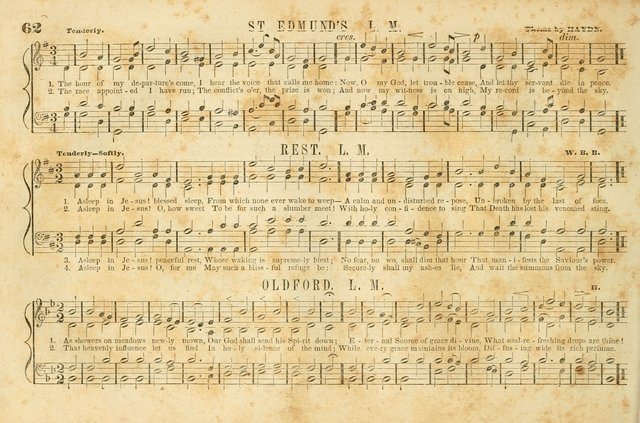 The New York Choralist: a new and copious collection of Psalm and hymn tunes adapted to all the various metres in general use with a large variety of anthems and set pieces page 62