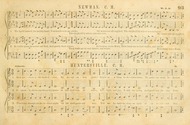 The New York Choralist: a new and copious collection of Psalm and hymn tunes adapted to all the various metres in general use with a large variety of anthems and set pieces page 93