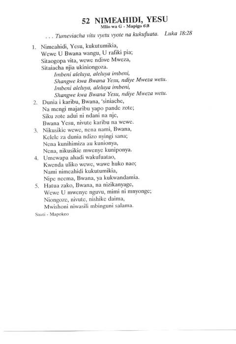 Nyimbo Za Imani Yetu page 29
