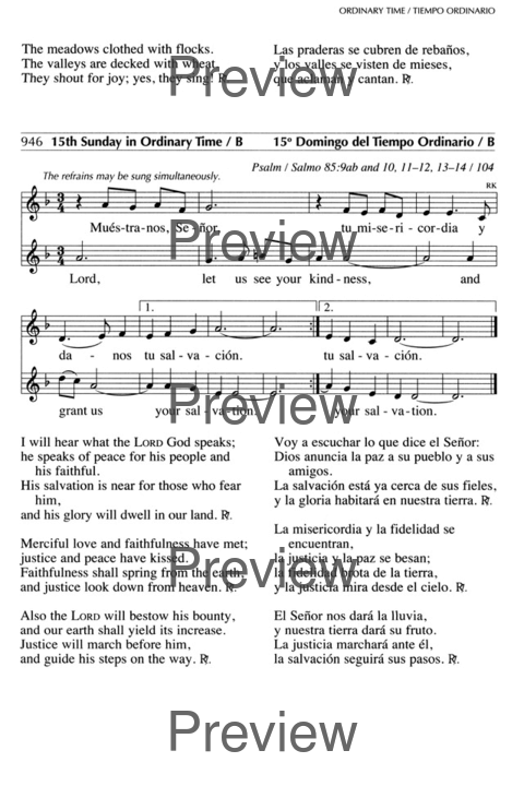 Oramos Cantando = We Pray In Song page 1047