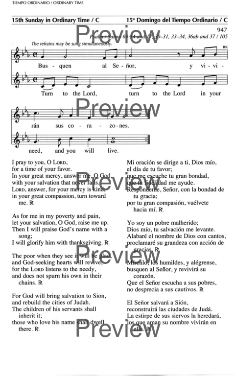 Oramos Cantando = We Pray In Song page 1048
