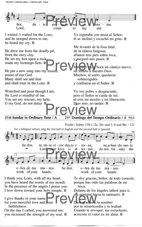 Oramos Cantando = We Pray In Song page 1060