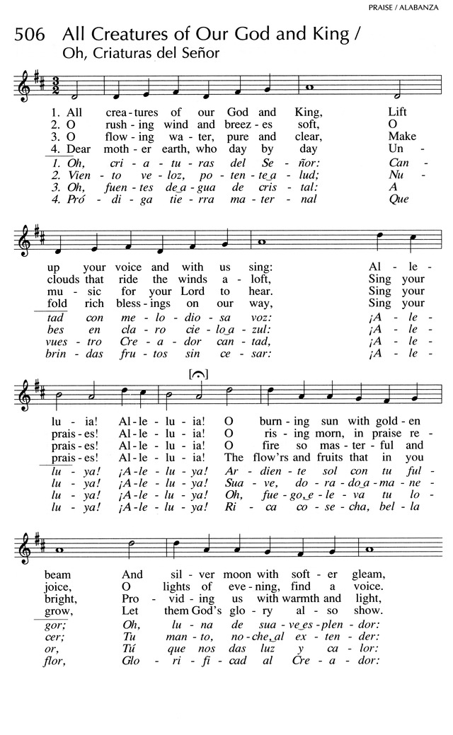Oramos Cantando = We Pray In Song page 509