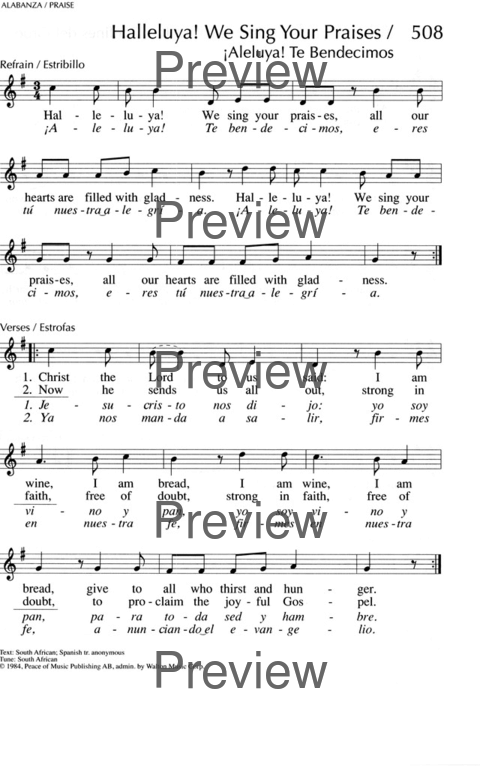 Oramos Cantando = We Pray In Song page 512