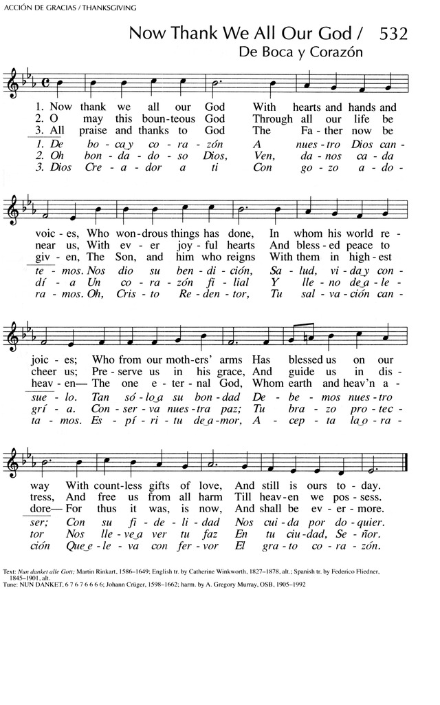 Oramos Cantando = We Pray In Song page 544