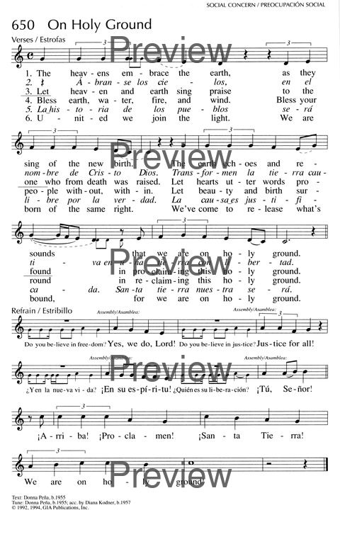 Oramos Cantando = We Pray In Song page 713