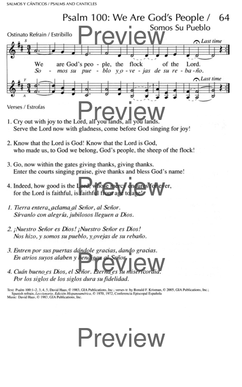 Oramos Cantando = We Pray In Song page 81