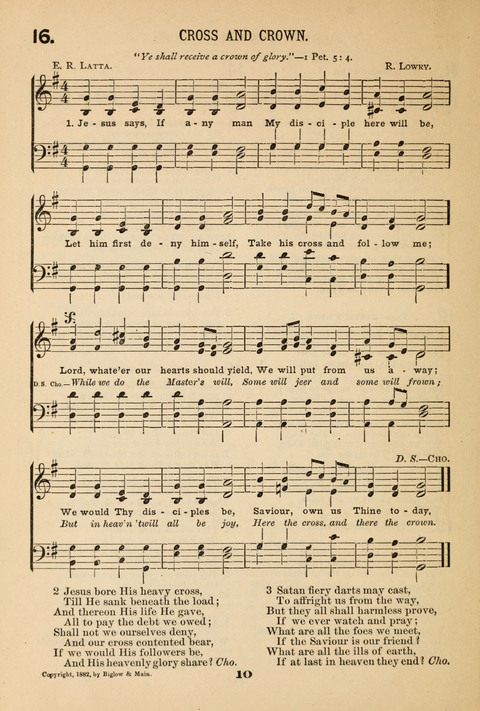 Our Glad Hosanna: for the service of Song in the Sunday School, the Social Gathering, and the Prayer Meeting page 10