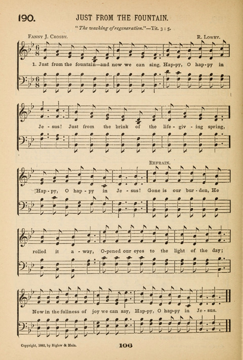 Our Glad Hosanna: for the service of Song in the Sunday School, the Social Gathering, and the Prayer Meeting page 106