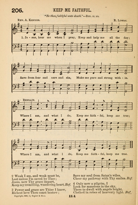 Our Glad Hosanna: for the service of Song in the Sunday School, the Social Gathering, and the Prayer Meeting page 114