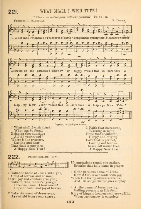 Our Glad Hosanna: for the service of Song in the Sunday School, the Social Gathering, and the Prayer Meeting page 123