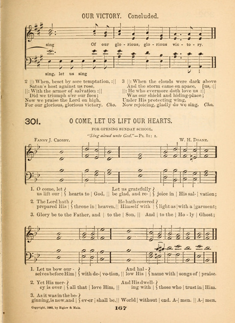 Our Glad Hosanna: for the service of Song in the Sunday School, the Social Gathering, and the Prayer Meeting page 167