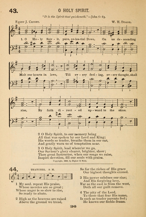 Our Glad Hosanna: for the service of Song in the Sunday School, the Social Gathering, and the Prayer Meeting page 26