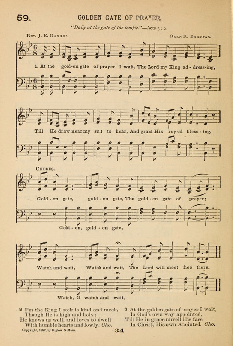 Our Glad Hosanna: for the service of Song in the Sunday School, the Social Gathering, and the Prayer Meeting page 34
