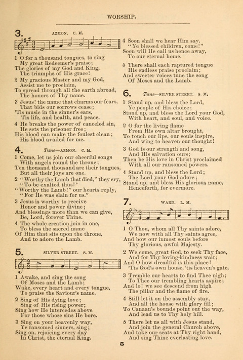 Our Glad Hosanna: for the service of Song in the Sunday School, the Social Gathering, and the Prayer Meeting page 5